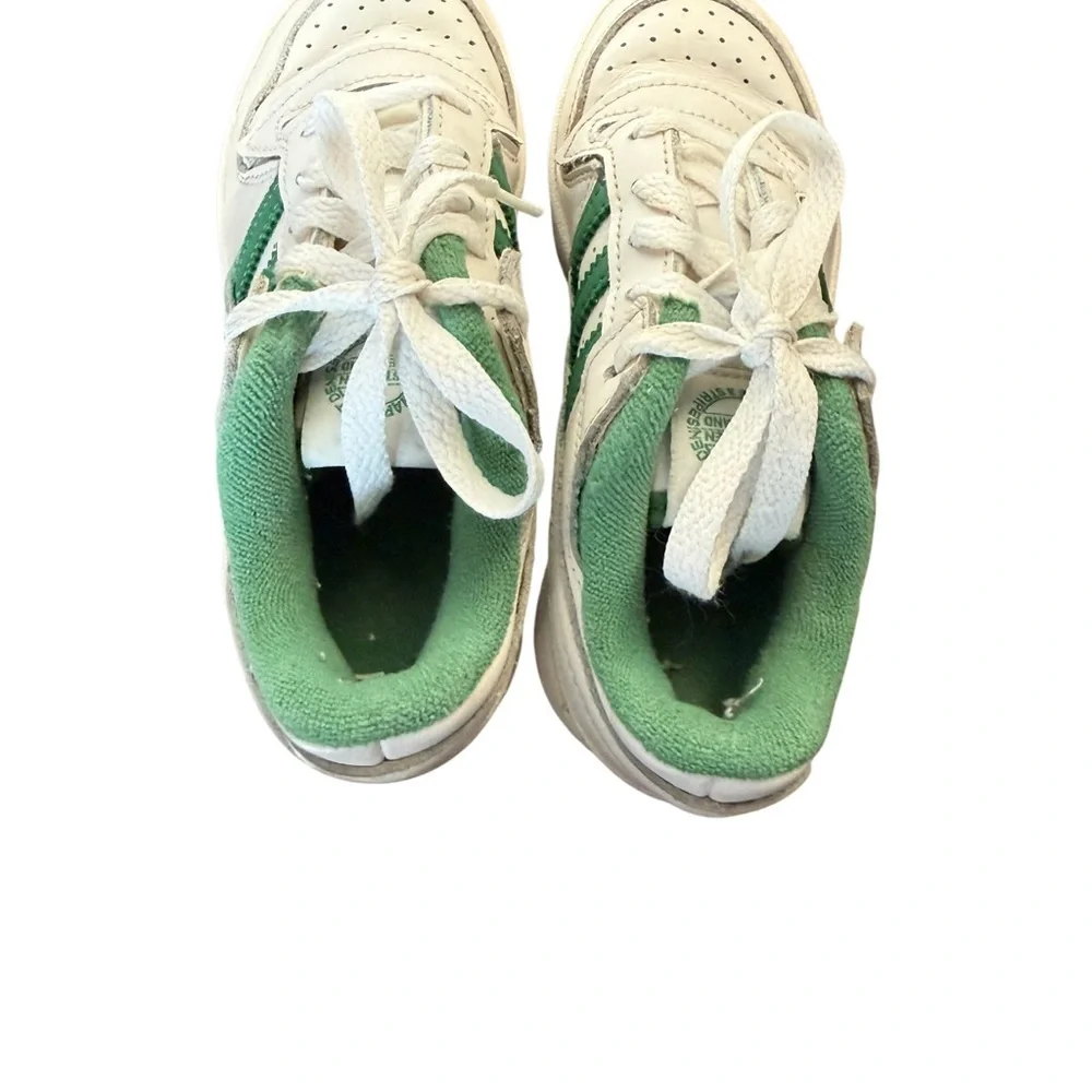 Adidas Forum CL Low Kids Sneakers in White and Green-Size 12